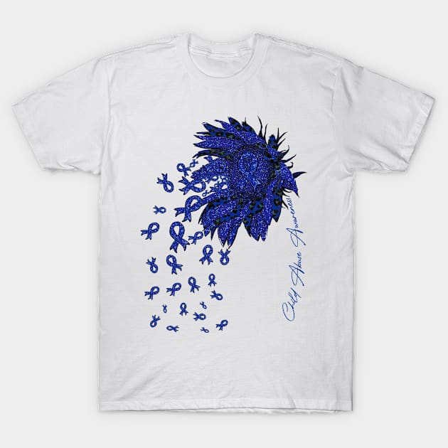 Child Abuse Awareness - Sunflower ribbon flowers fall T-Shirt by Lewis Swope